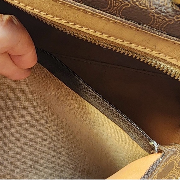 Celine Macadam Boston Bag PVC Coated Canvas Leather Authentic. - Picture 14 of 16